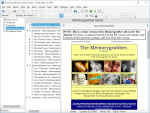 Memorygrabber for The Journal – DavidRM Software's The Journal